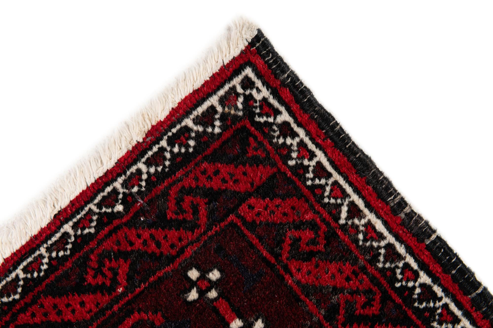 3' 5 x 6' 6 Hand Knotted Afghan Akhche Wool Rug