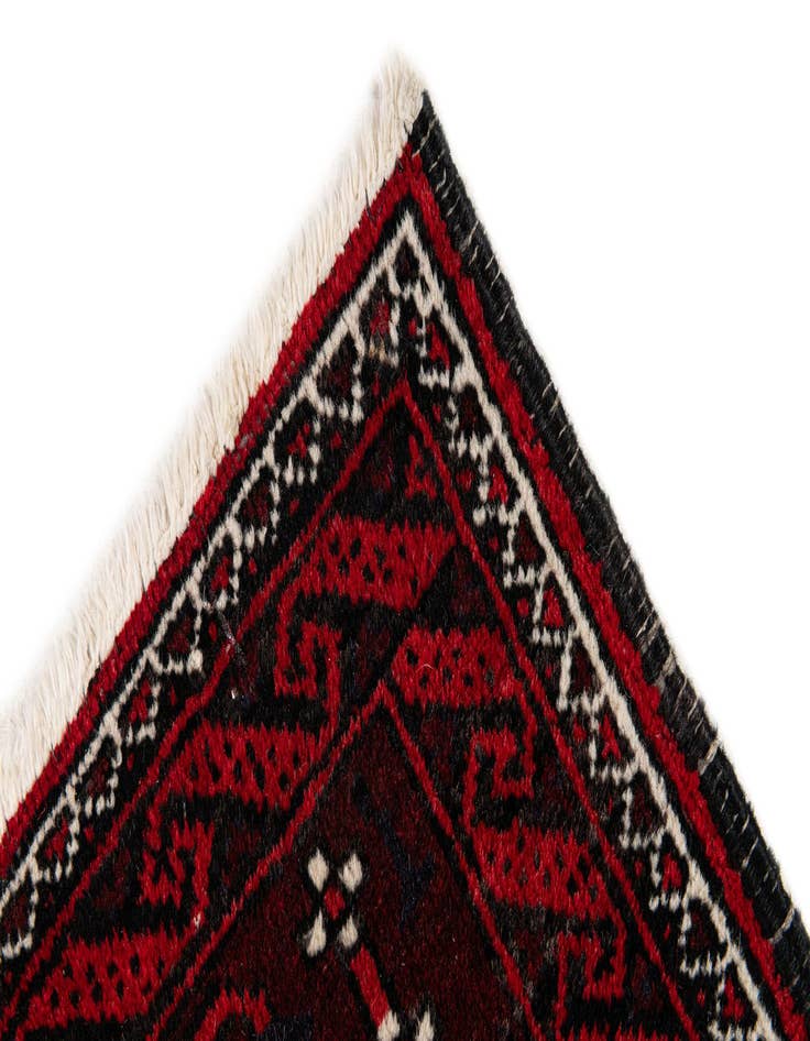 Detail image of 3' 5 x 6' 6  Hand Knotted Afghan Akhche Wool Rug