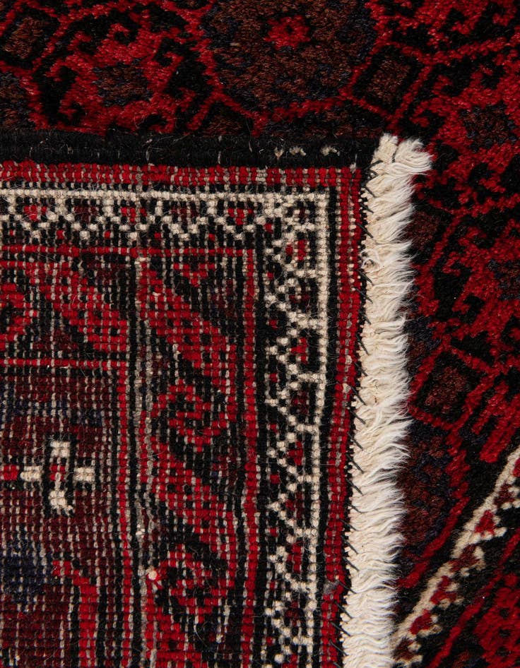 Detail image of 3' 5 x 6' 6  Hand Knotted Afghan Akhche Wool Rug