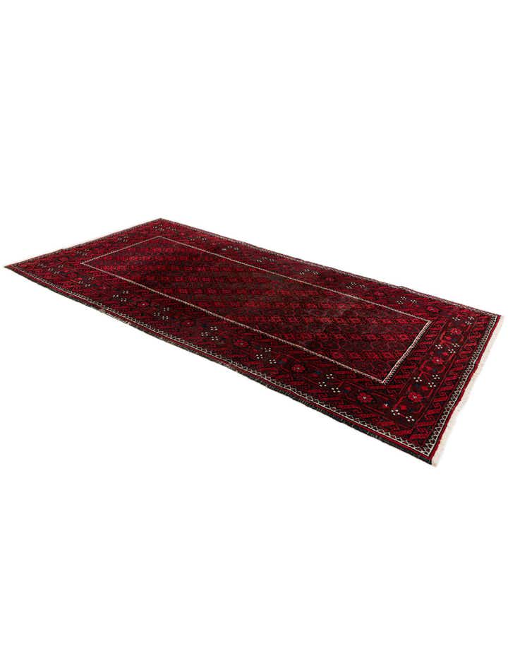 3' 5 x 6' 6 Hand Knotted Afghan Akhche Wool Rug