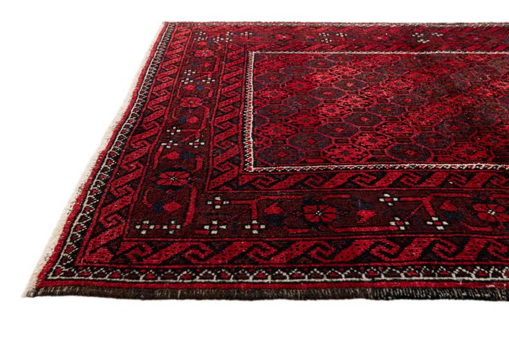 Detail image of 3' 5 x 6' 6 Hand Knotted Afghan Akhche Wool Rug