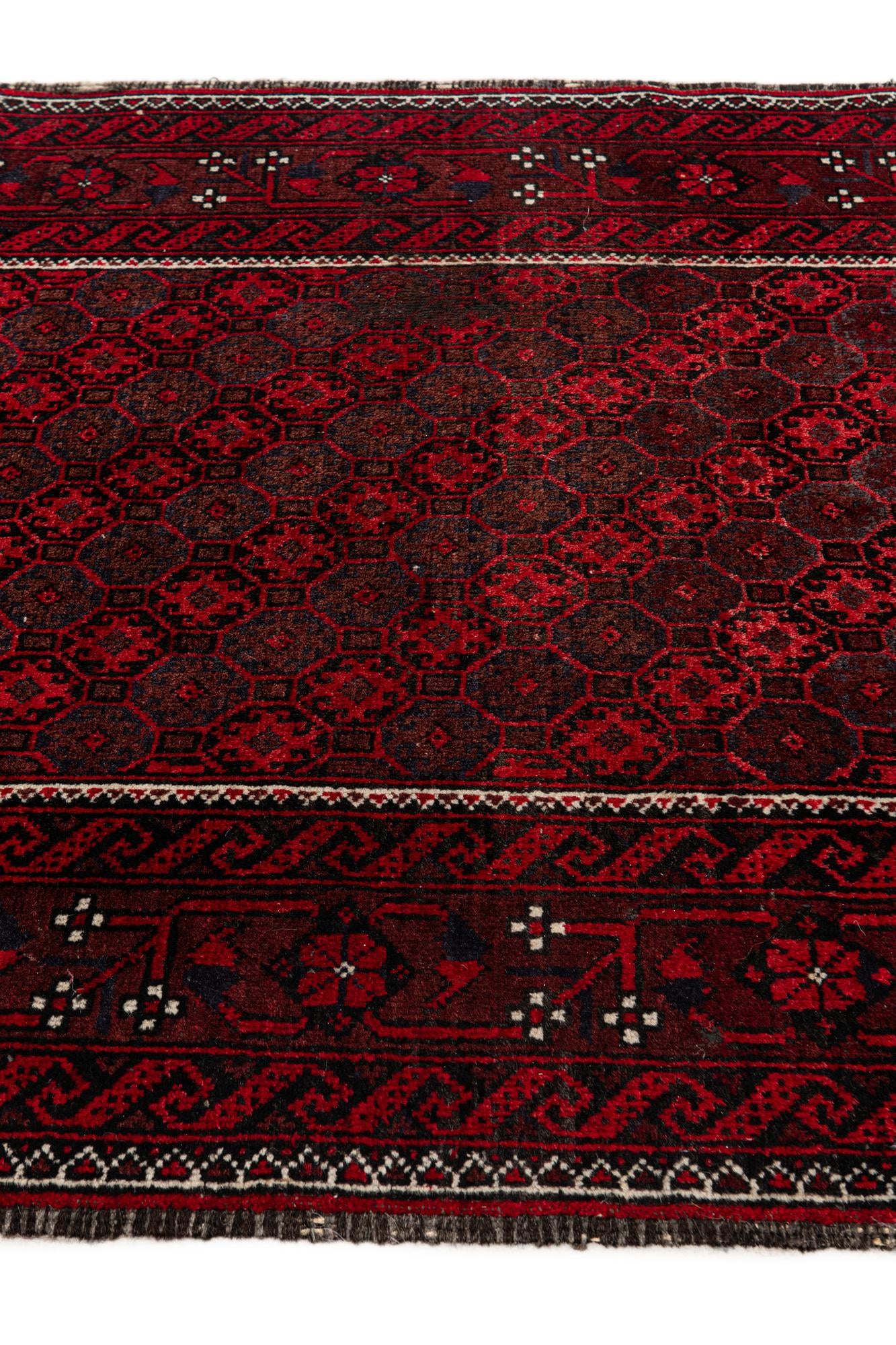 3' 5 x 6' 6 Hand Knotted Afghan Akhche Wool Rug