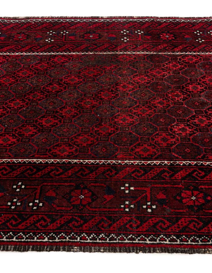 Detail image of 3' 5 x 6' 6  Hand Knotted Afghan Akhche Wool Rug