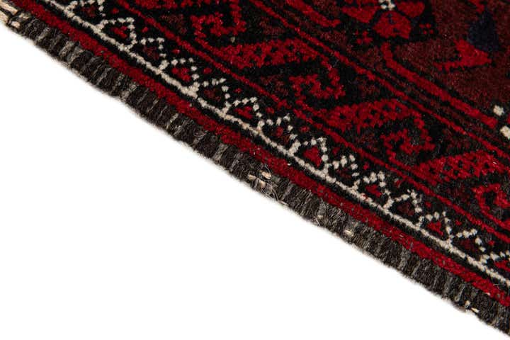 3' 5 x 6' 6 Hand Knotted Afghan Akhche Wool Rug