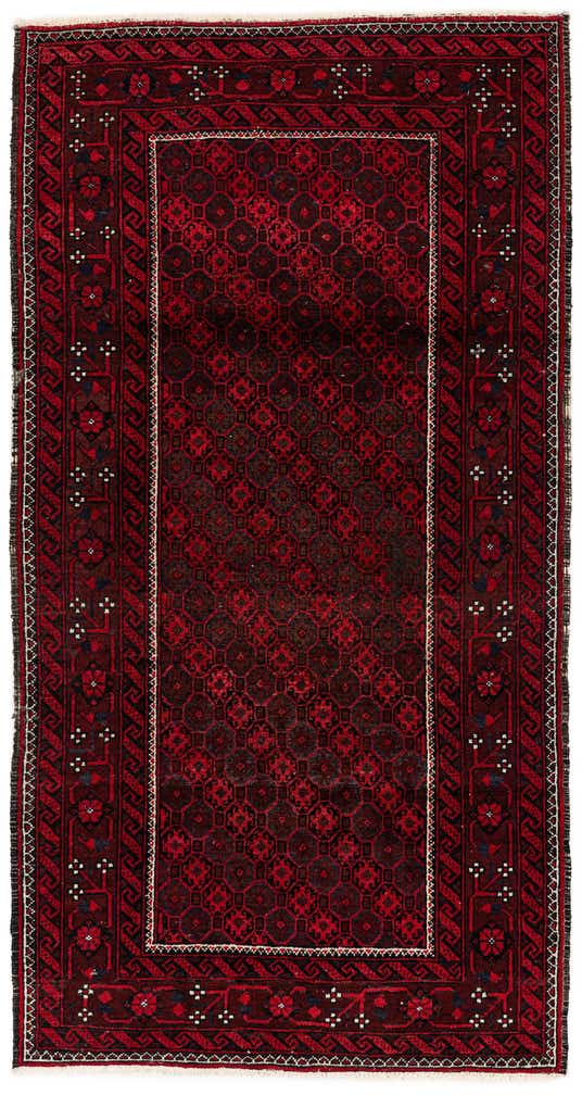 3' 5 x 6' 6 Hand Knotted Afghan Akhche Wool Rug