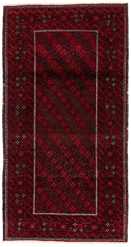 Detail image of 3' 5 x 6' 6 Hand Knotted Afghan Akhche Wool Rug