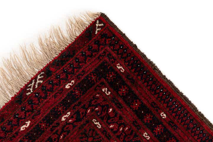 4' 6 x 6' 1 Hand Knotted Afghan Akhche Wool Rug