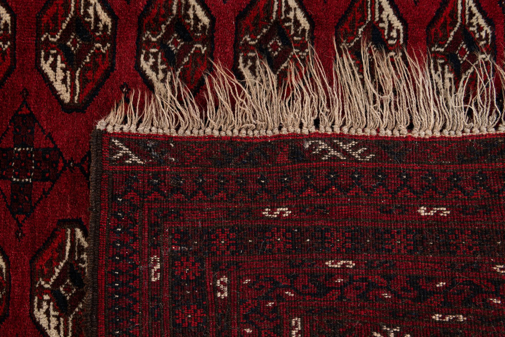 4' 6 x 6' 1 Hand Knotted Afghan Akhche Wool Rug