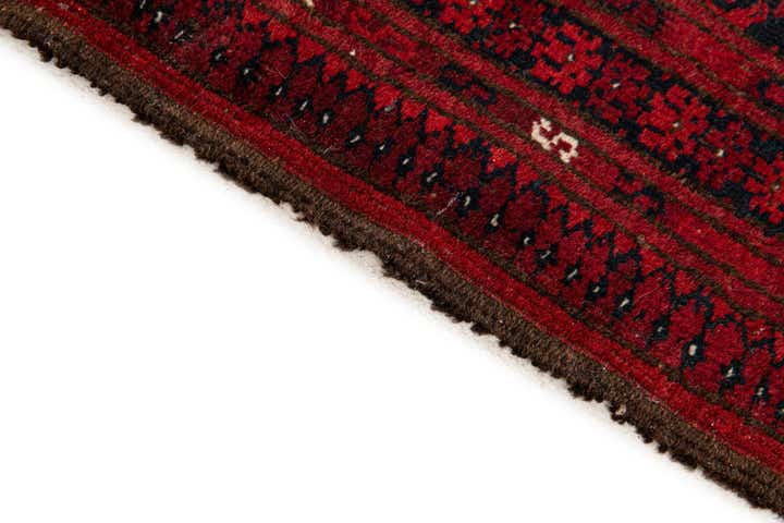 4' 6 x 6' 1 Hand Knotted Afghan Akhche Wool Rug