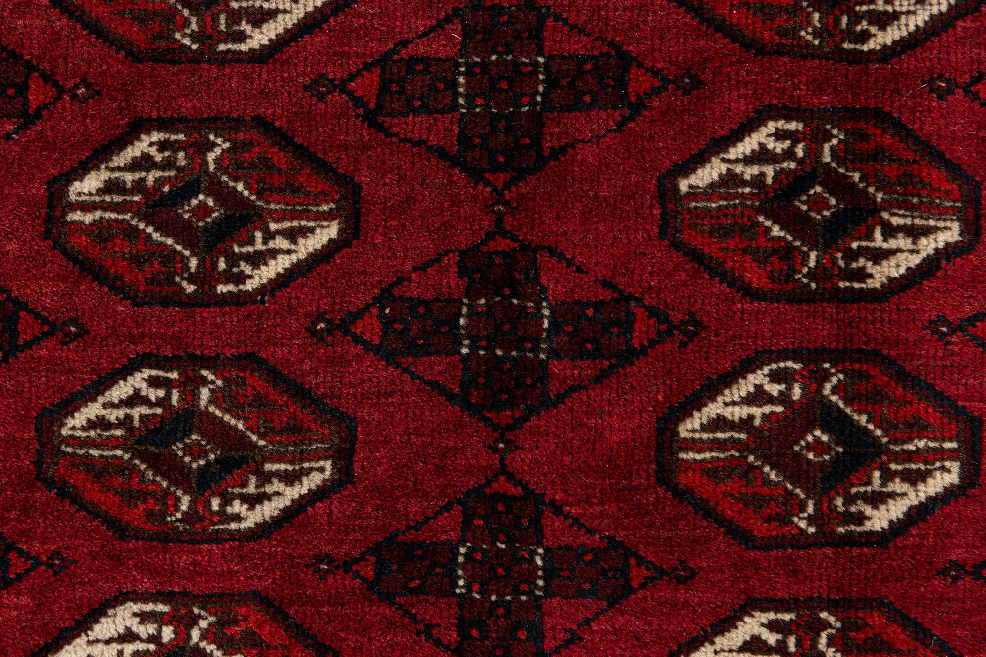 4' 6 x 6' 1 Hand Knotted Afghan Akhche Wool Rug