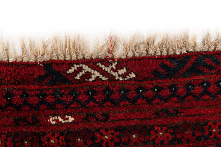 4' 6 x 6' 1 Hand Knotted Afghan Akhche Wool Rug