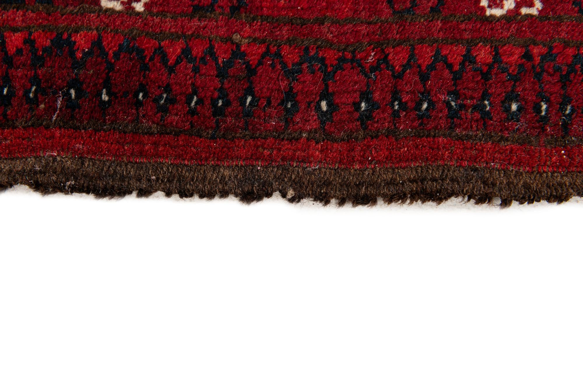 4' 6 x 6' 1 Hand Knotted Afghan Akhche Wool Rug