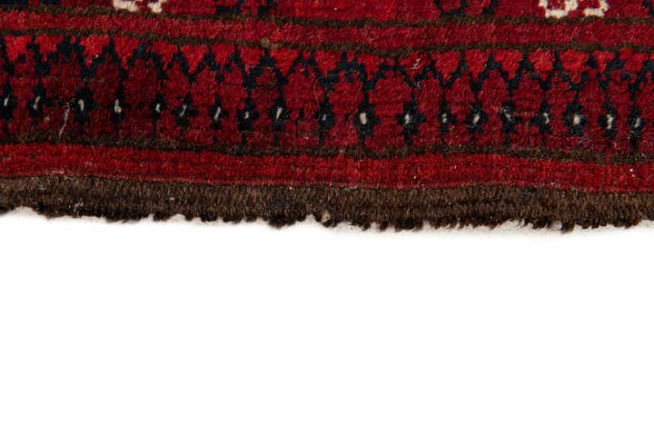 4' 6 x 6' 1 Hand Knotted Afghan Akhche Wool Rug