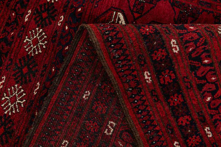 4' 6 x 6' 1 Hand Knotted Afghan Akhche Wool Rug