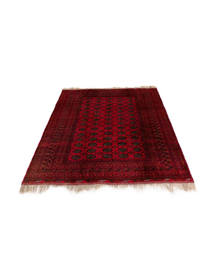 6' 8 x 9' 6 Hand Knotted Afghan Akhche Wool Rug