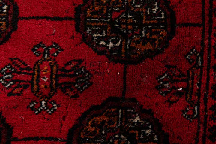 6' 8 x 9' 6 Hand Knotted Afghan Akhche Wool Rug