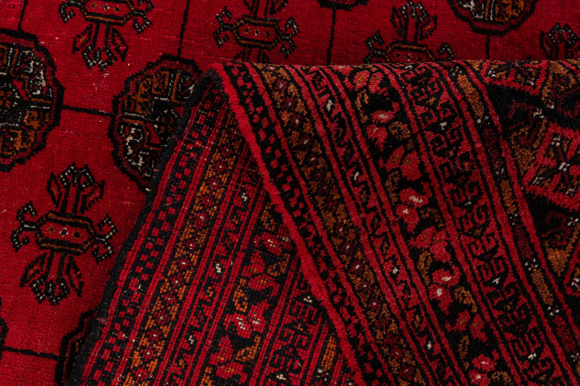 6' 8 x 9' 6 Hand Knotted Afghan Akhche Wool Rug