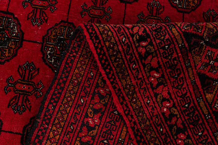 6' 8 x 9' 6 Hand Knotted Afghan Akhche Wool Rug