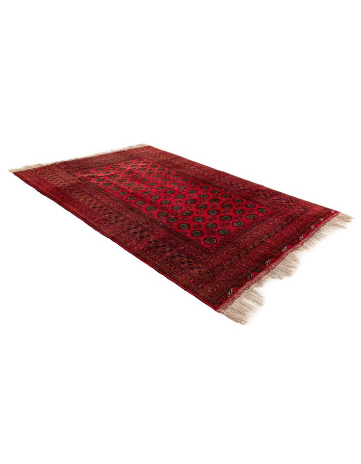Detail image of 6' 8 x 9' 6 Hand Knotted Afghan Akhche Wool Rug