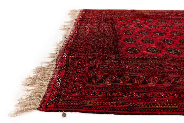 6' 8 x 9' 6 Hand Knotted Afghan Akhche Wool Rug