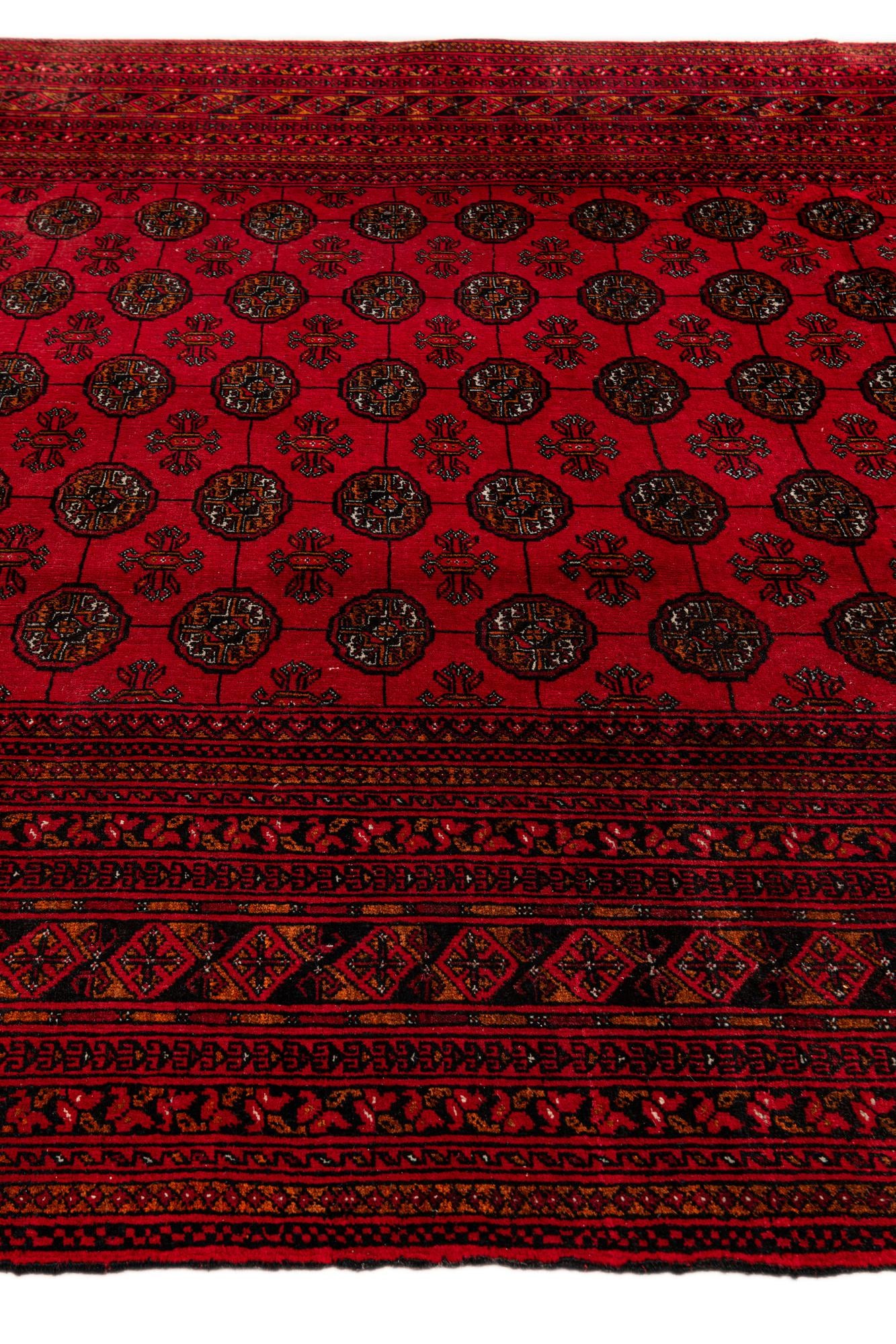 6' 8 x 9' 6 Hand Knotted Afghan Akhche Wool Rug