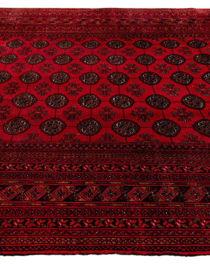 Detail image of 6' 8 x 9' 6  Hand Knotted Afghan Akhche Wool Rug