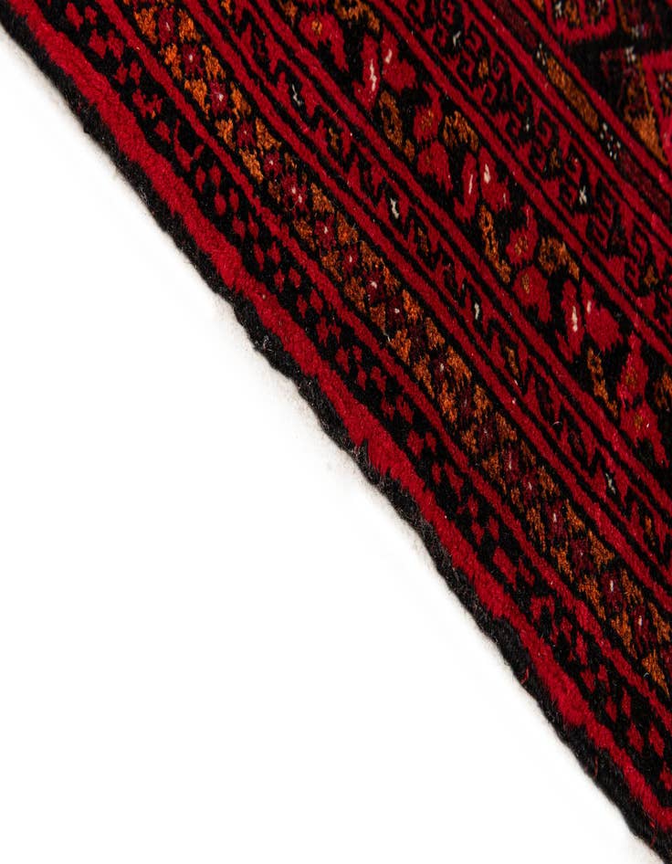 Detail image of 6' 8 x 9' 6  Hand Knotted Afghan Akhche Wool Rug