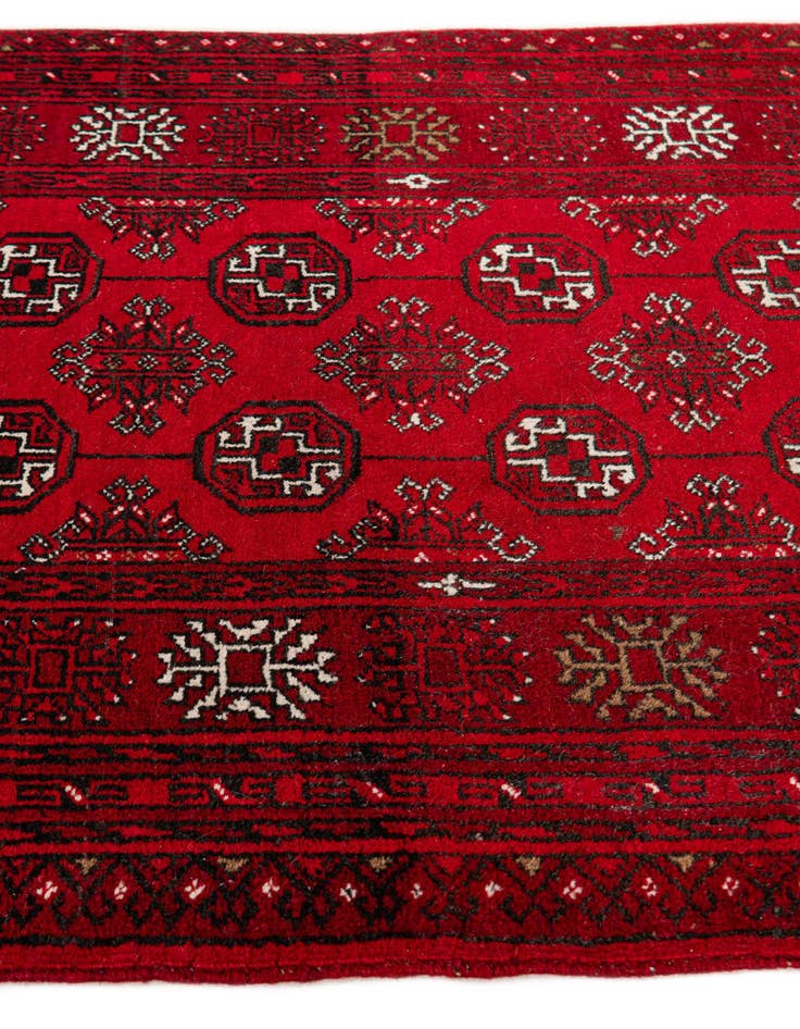 Detail image of 2' 5 x 4'  Hand Knotted Afghan Akhche Wool Rug