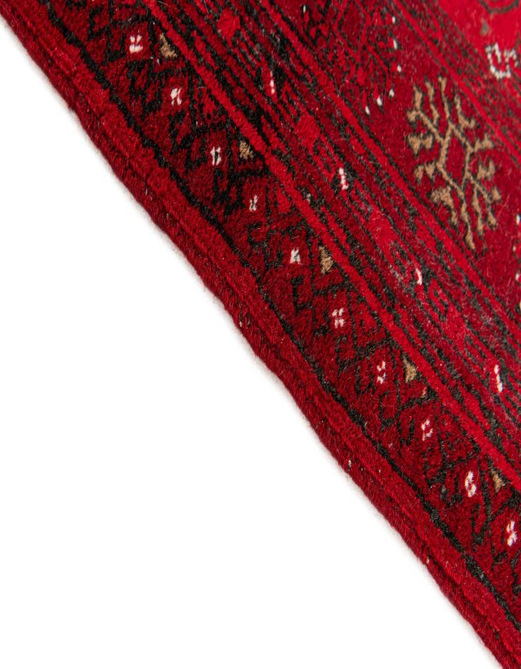 Detail image of 2' 5 x 4'  Hand Knotted Afghan Akhche Wool Rug