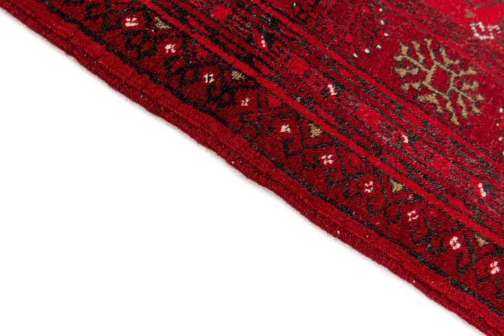 Detail image of 2' 5 x 4' Hand Knotted Afghan Akhche Wool Rug