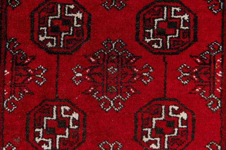 2' 5 x 4' Hand Knotted Afghan Akhche Wool Rug