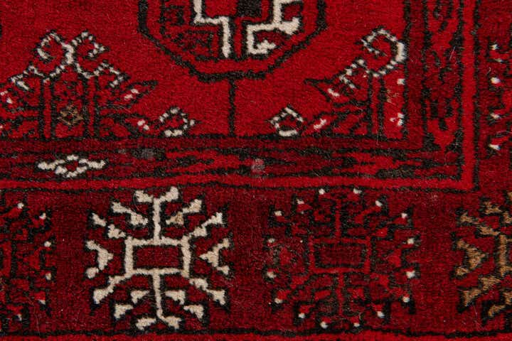 2' 5 x 4' Hand Knotted Afghan Akhche Wool Rug