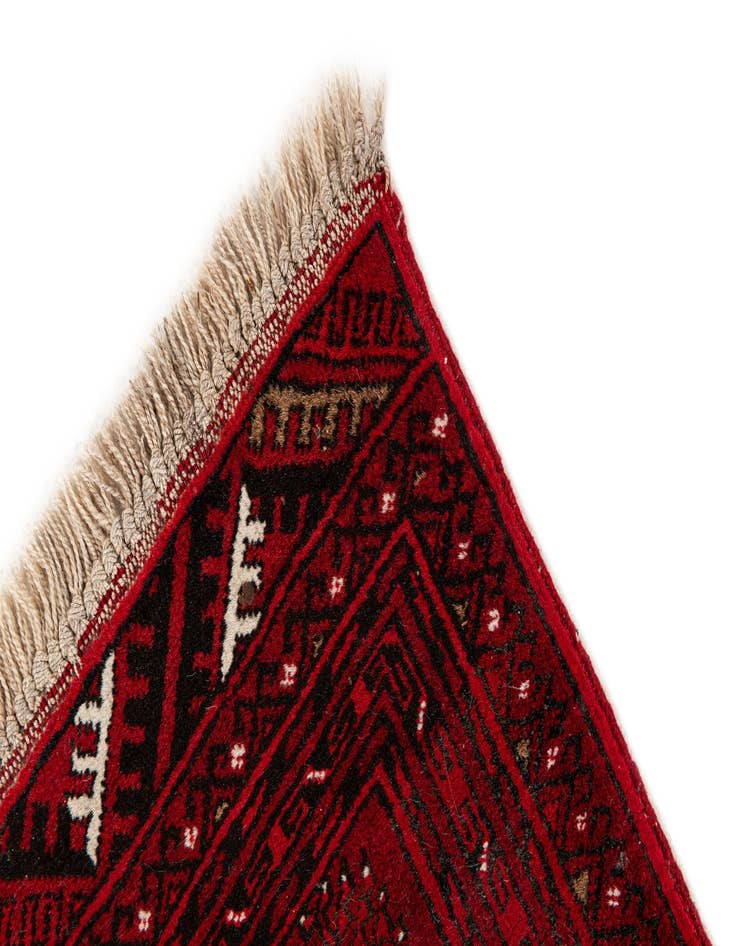 Detail image of 2' 5 x 4'  Hand Knotted Afghan Akhche Wool Rug