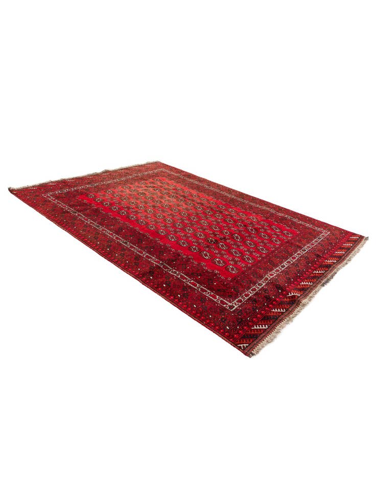 Detail image of 6' 10 x 9' 5 Hand Knotted Afghan Akhche Wool Rug