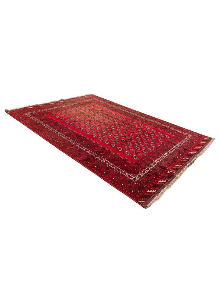 6' 10 x 9' 5 Hand Knotted Afghan Akhche Wool Rug