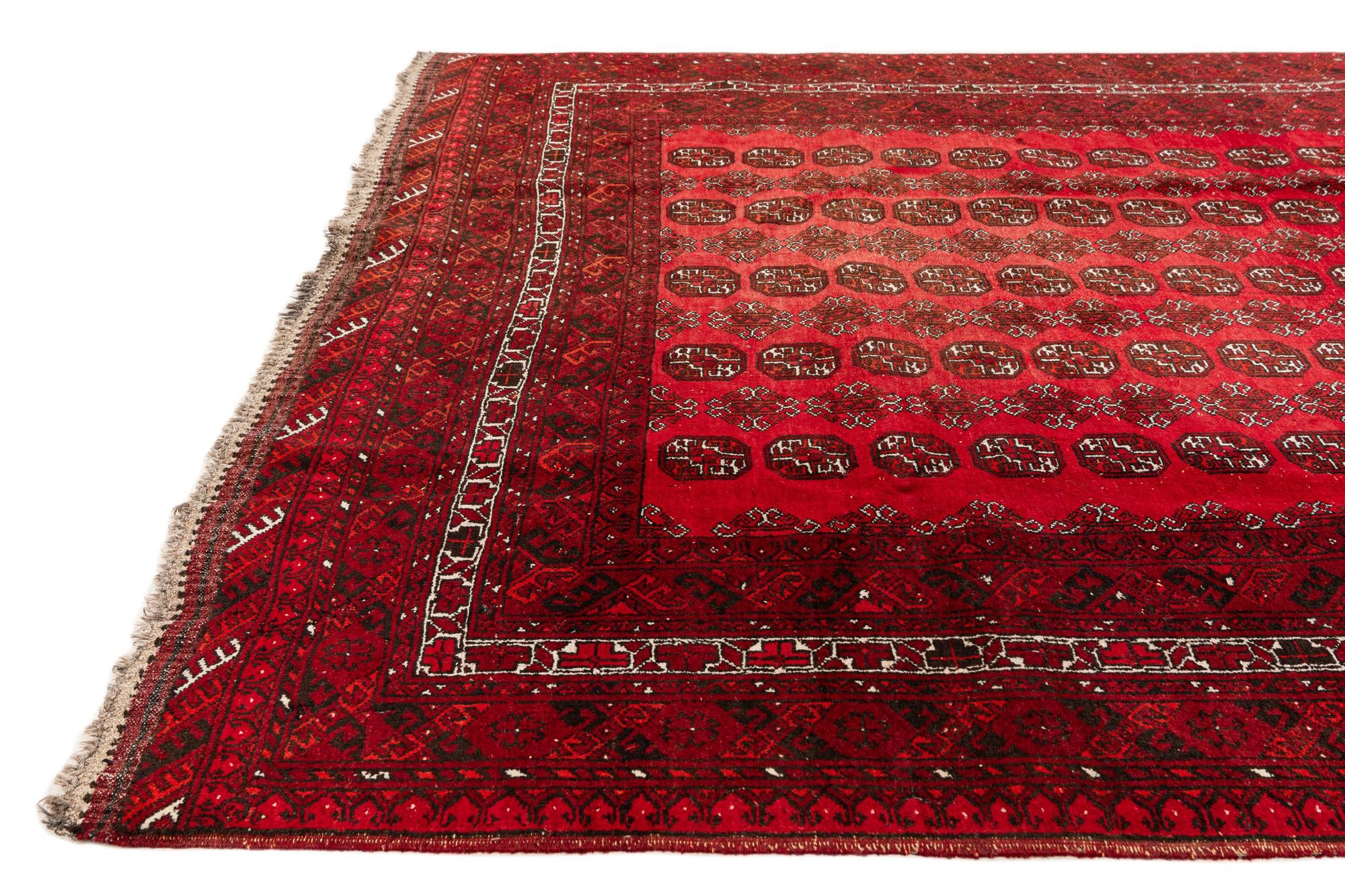 6' 10 x 9' 5 Hand Knotted Afghan Akhche Wool Rug