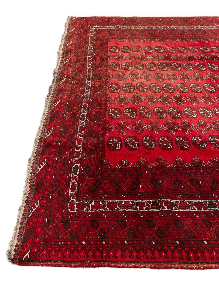 Detail image of 6' 10 x 9' 5 Hand Knotted Afghan Akhche Wool Rug