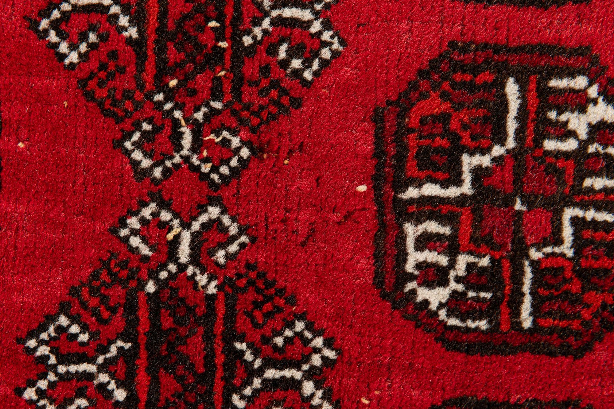 6' 10 x 9' 5 Hand Knotted Afghan Akhche Wool Rug