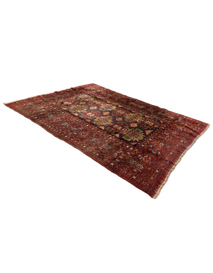 Detail image of 6' 8 x 9' 3  Hand Knotted Afghan Akhche Wool Rug