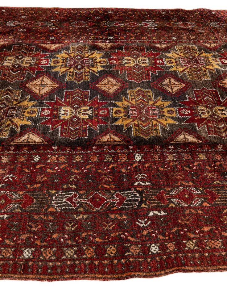 Detail image of 6' 8 x 9' 3  Hand Knotted Afghan Akhche Wool Rug