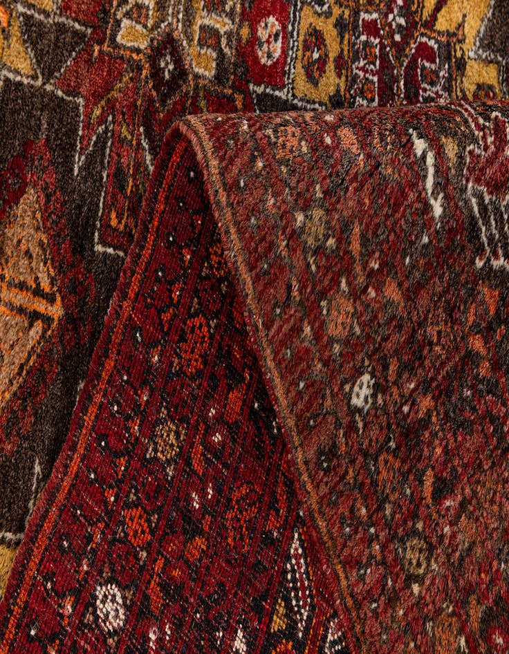 Detail image of 6' 8 x 9' 3  Hand Knotted Afghan Akhche Wool Rug