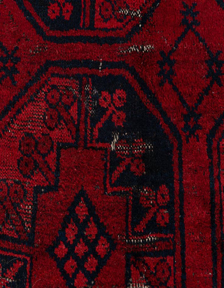 Detail image of 8' x 11' 3  Hand Knotted Afghan Akhche Wool Rug
