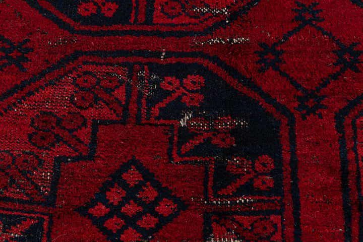 8' x 11' 3 Hand Knotted Afghan Akhche Wool Rug