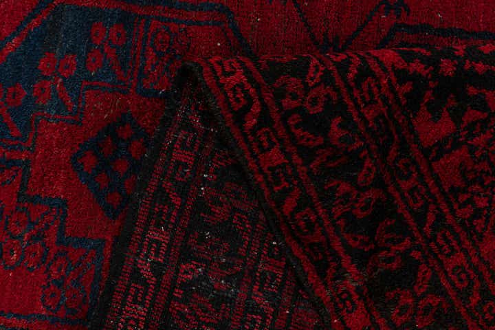 8' x 11' 3 Hand Knotted Afghan Akhche Wool Rug