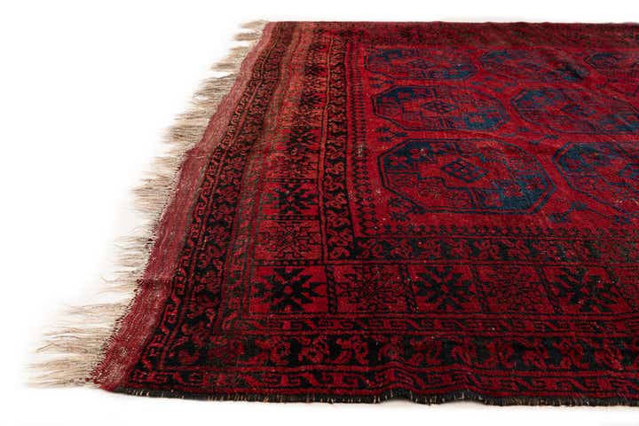 8' x 11' 3 Hand Knotted Afghan Akhche Wool Rug