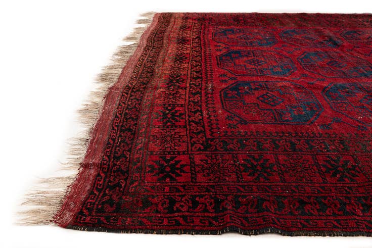 Detail image of 8' x 11' 3 Hand Knotted Afghan Akhche Wool Rug