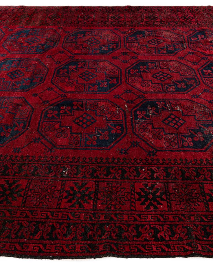 Detail image of 8' x 11' 3  Hand Knotted Afghan Akhche Wool Rug