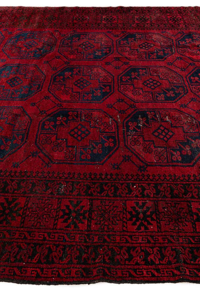 8' x 11' 3 Hand Knotted Afghan Akhche Wool Rug