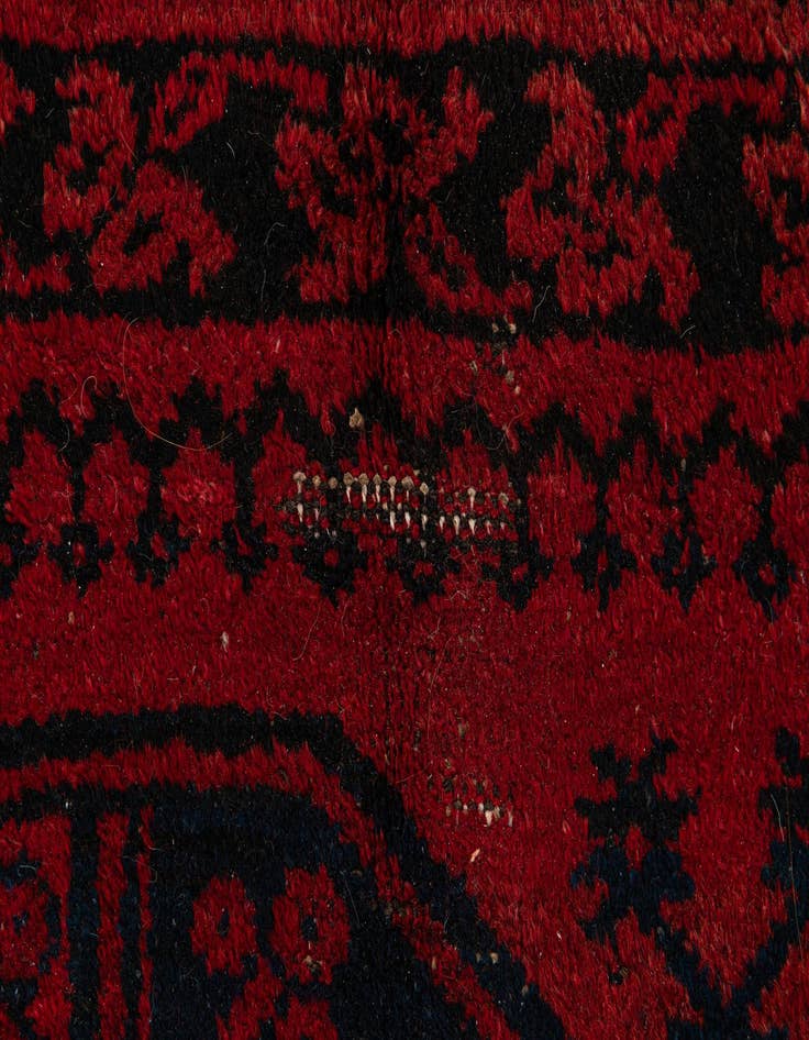 Detail image of 8' x 11' 3  Hand Knotted Afghan Akhche Wool Rug
