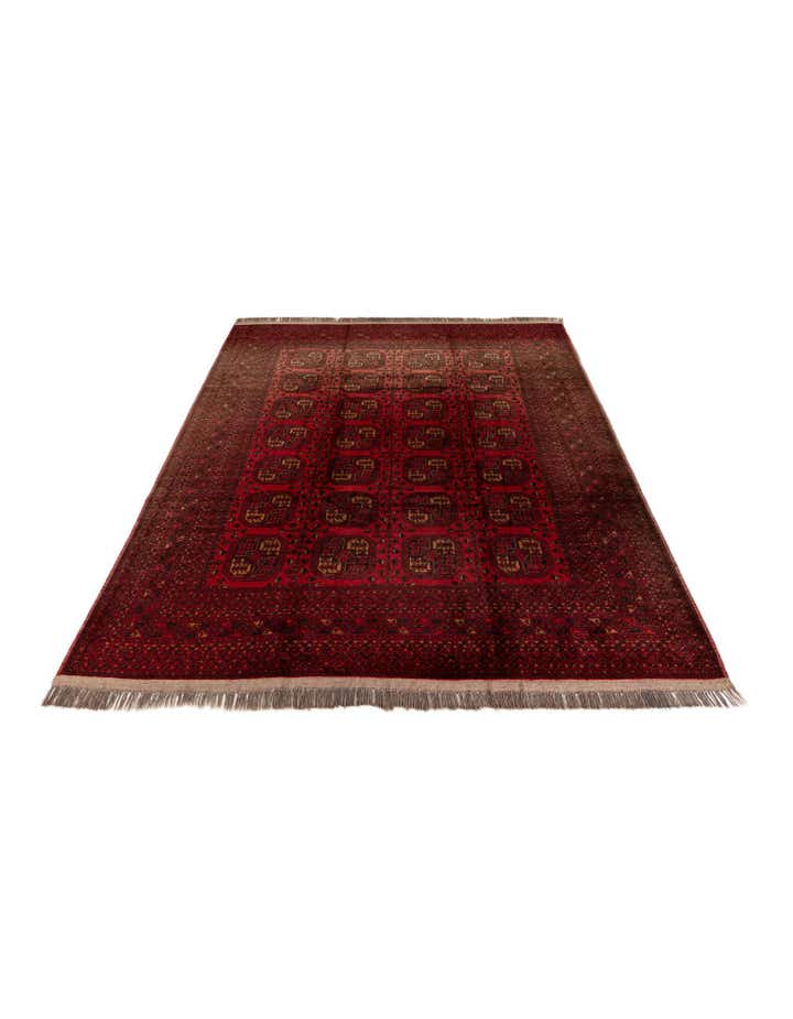8' 4 x 11' 4 Hand Knotted Afghan Akhche Wool Rug